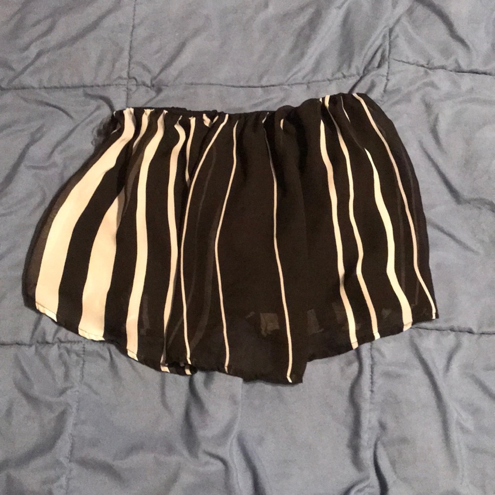 black and white stripped bandeau